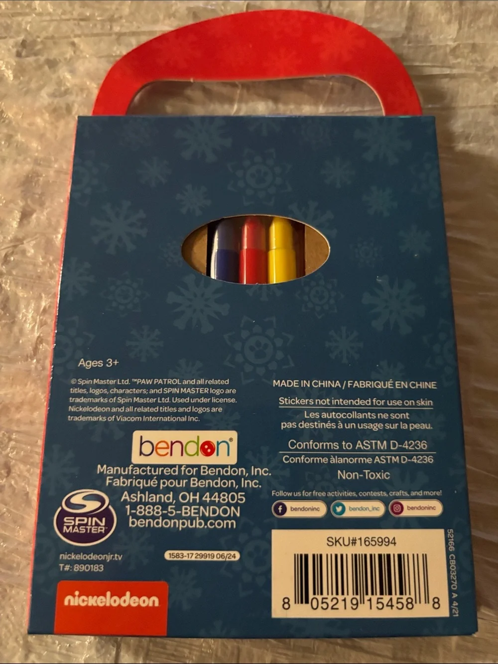 Nickelodeon PAW Patrol Red & Blue Holiday Carry-Along Activity Pad